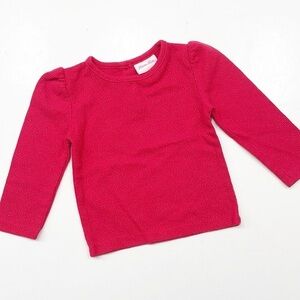 Little Lass toddler girls red long sleeve top